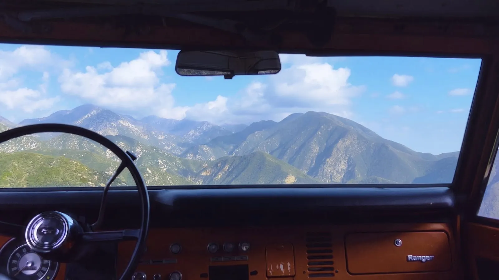Atmospheric mountain backdrop