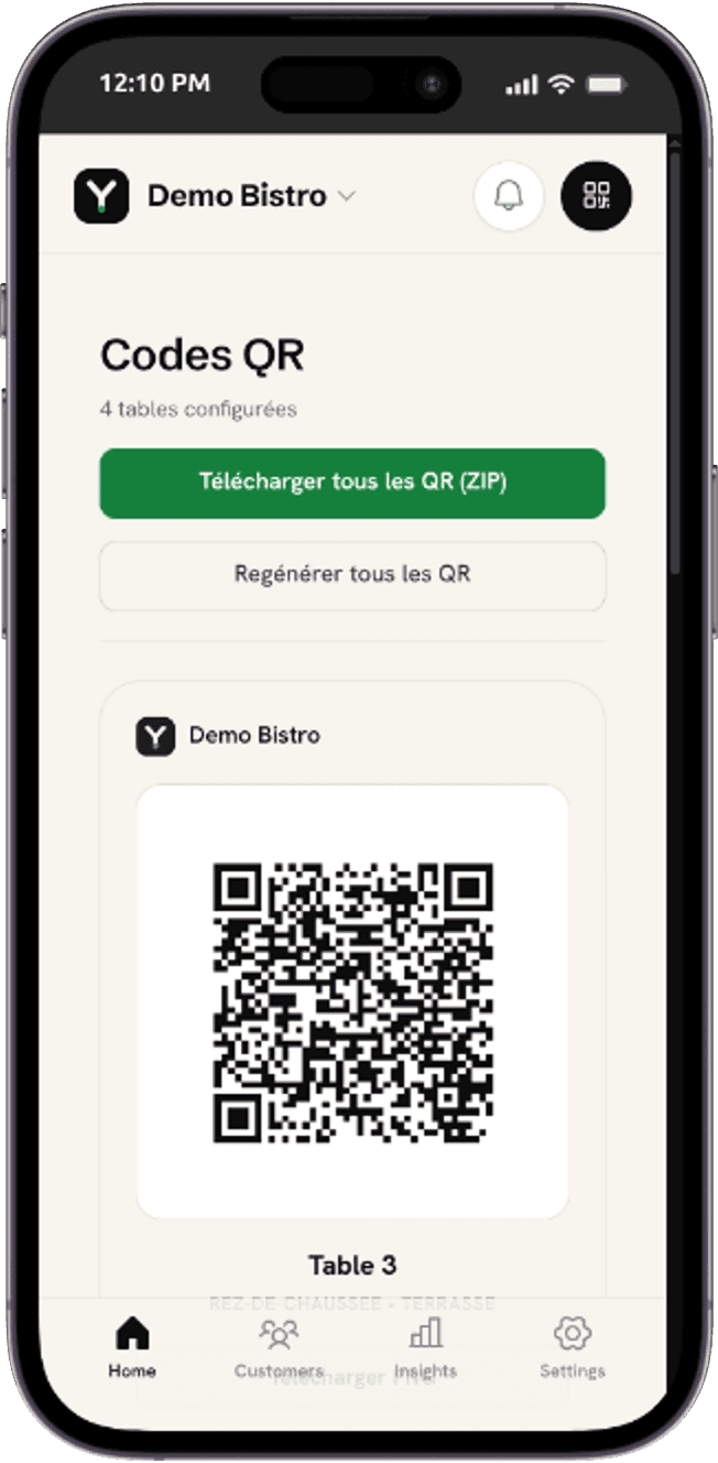 Codes QR de la console YamoKmer sur mobile