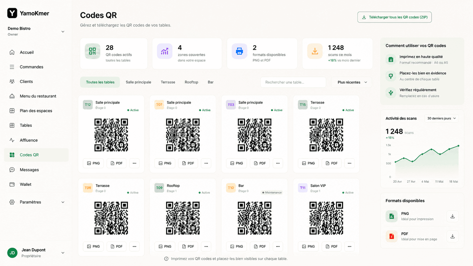 YamoKmer sur navigateur desktop
